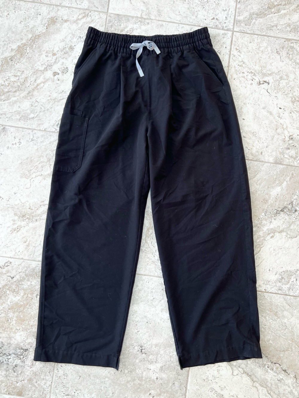 FIGS Shelby Ultra-High-Rise Wide-Leg Scrub Pant Black (PO# 7062), size XXL/T